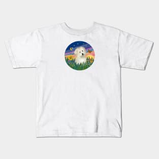 "Sunrise Garden" with a Coton de Tulear Kids T-Shirt